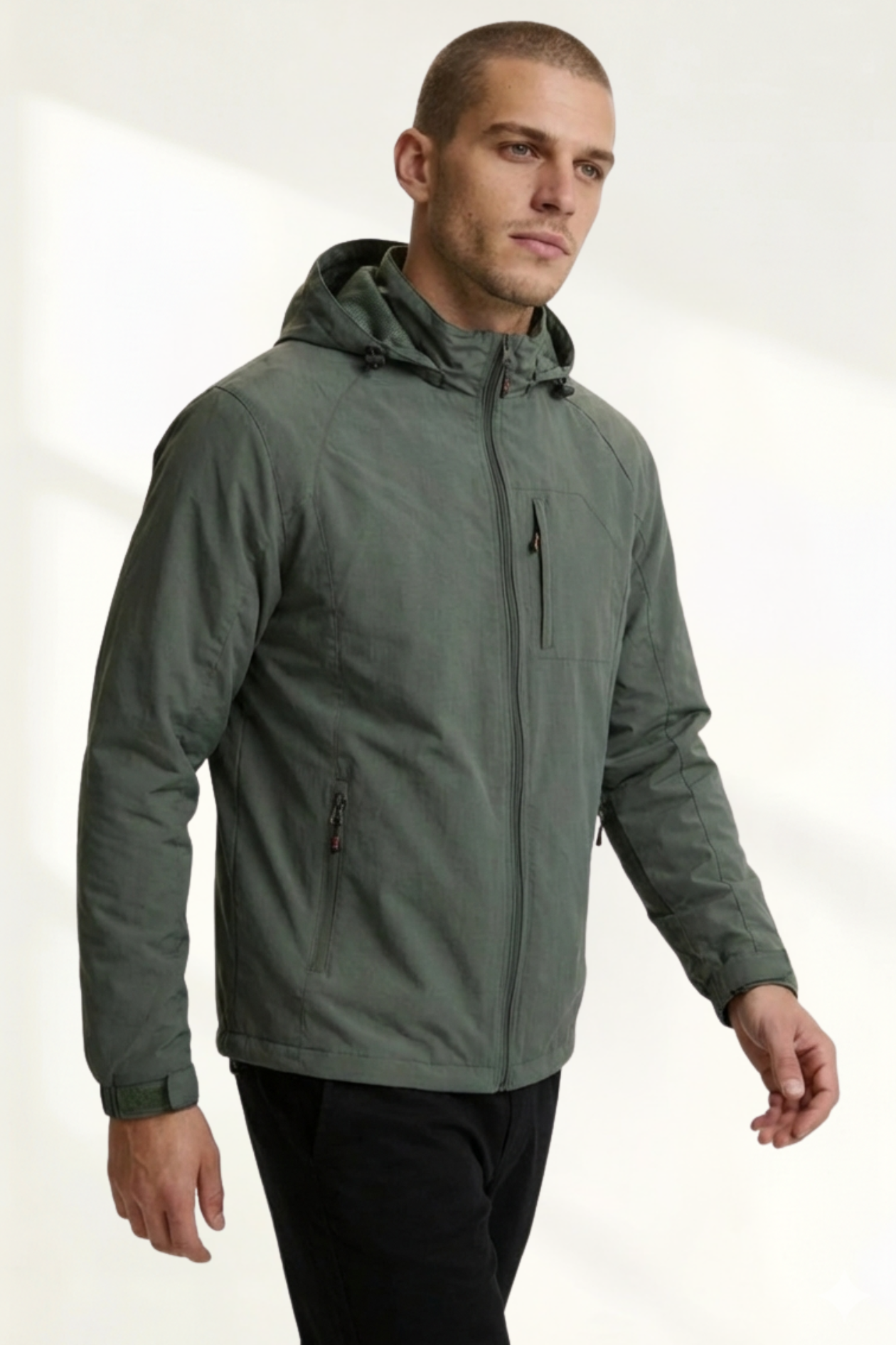 Chaqueta Impermeable para Hombre con Capucha